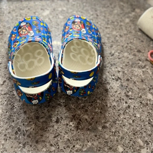Nintendo Kids Clogs - Blue - Pre-Loved Size 5C/6C👟🎮 - Picture 4 of 10